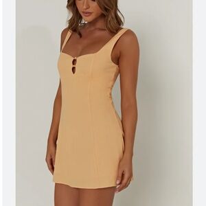 Elegant Peach Mini Dress